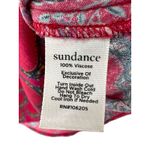 Sundance Red Floral Print Peasant Blouse XS Boho Tassel Top Long Sleeve Photo 3