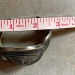 BEN AMUN Signed SILVER TONED WIDE CUFF BRACELET AzTec Western Photo 8