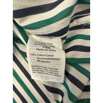 J.Crew  Womens Striped Button-Down Long-Sleeve Shirt Size 6 Green Navy Blue White Photo 3