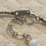 Sterling Silver VTG  Multicolor Cats Eye Station Beaded Choker Necklace Extension Photo 5