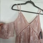 Lovers + Friends X Revolve Wishful Floral Embroidered Dress Blush Pink Nude NWT Photo 3