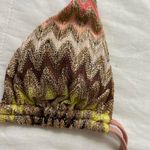 Chevron pink and yellow shimmer bikini top Size medium Photo 1