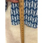 J. McLaughlin Catalina Cloth Blue Lobster Print 3/4 Sleeve Top Coastal Classic Photo 4