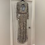 Mac Duggal 4316D Long Sleeve Beaded Formal Black Tie Evening Gown Platinum Gold Photo 10