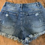 Madden Girl Madden NYC Juniors Womens Size 7 Button Fly Blue Denim Skort Shorts Photo 4