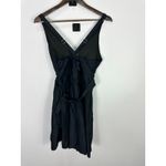 NWT Bloomchic 12 Black Plain Ties Wrap Flutters Swim Dress One Piece Swimsuit Photo 3