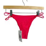 l*space L* Wilder Hot Cherry Strappy Cut Out Bitsy Bikini Swimsuit Bottoms Size S Photo 2