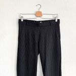 Betabrand NEW  Classic Dress Pant Yoga Pants Straight-Leg Black Pinstripe Size M Photo 6