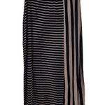 Habitat pull on black striped skirt stretchy lagenlook style comfort size large Photo 0