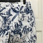 Free People  White and Navy Floral Drawstring Casual Pants - Size Medium Photo 10