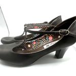 American Eagle Mary Jane Y2K dark Brown buckle Heels Size 8.5 Photo 1