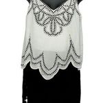Crystal Doll Junior's Embellished Sheer Overlay Scallop Hem Top Party Dress 5 Photo 0