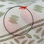 Vintage Scarf Scribble‎ Print Sheer White Small Print Rectangular Olive Green Photo 4