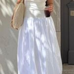 ZARA NWT Mixed Balloon White Midi Dress Size M Photo 8
