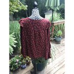 Sonoma Plus Size Goods for Life Ruffle Peasant Top, Women's, Size: 1X Dark Red Photo 1