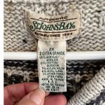 St. John St Johns Bay Womens 2X Fair Isle Snowflake V Neck Sweater Tan Grey Black VTG 80s Photo 5