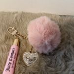 Juicy Couture Pink Lip Gloss with Fluffy Keychain and hart Photo 2