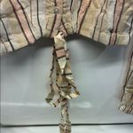 l*space L* Tan Notched Collar Crop Button Down Shirt Photo 1