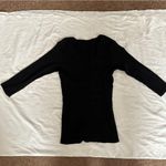 Ladies black, 3/4 sleeve V Photo 2