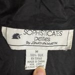 Petite Sophisticate Vintage Sophisticates Petites by Jonathan Martin 100% Silk Blouse Black Sz Med Photo 3