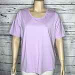 Denim & Co . Essentials Size 1X Purple Elbow Sleeve AnyWear Jersey Knit Top Shirt Photo 0