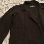 Anthropologie  black boiled wool sweater XL shaped like a jacket but soft euc Photo 3