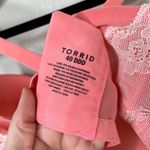 Torrid  Womens 40DDD Pink Lace Underwire Push-Up Demi Bra Photo 4