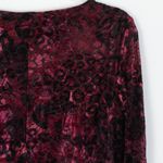 Venus Womens Crushed Velvet Bell Sleeve Top Size L Red Black Dark Romantic Goth Photo 7