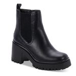 AQUA  Black Ankle Boots with Chunky Heel Size 6 Photo 11