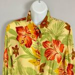 Faithfull the Brand Faithfull the Brand Crop Top Tie Front Size 6 Floral Yellow Tropical Blouse Photo 3