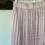Topshop  pretty silky pink crushed pleated satin skirt Photo 5