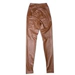 Aerie Offline By  Real Luxe Faux Leather Hi Rise Leggings Size Small Brown Winter Photo 7