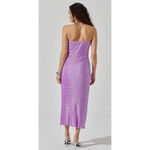 ASTR the Label Plisse Tube Midi Dress Size Small NWT Purple Photo 5