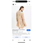 Loft XS Floral Shimmery Dress With Bubble Hem. Flowy Style. Drop Waist. Photo 3