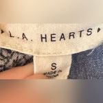 LA Hearts L.A Hearts Blue Floral Women's Tie Top Sz Small Photo 7