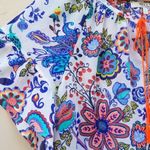 Milly For DesignNation Colorful Sheer Tunic Blouse Photo 5