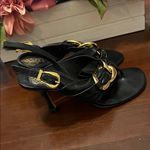 Vince Camuto Black and Gold Heeled Sandals 7.5 Photo 1