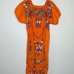 Embroidered Dress Orange‎ Orange Photo 4