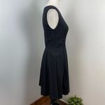 Anthropologie Eva Franco Rebel Black Nude Mesh Inset Fit and Flare Knit Dress Size 6 Photo 5