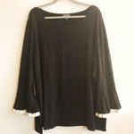 The Limited  Collection Sweater Black w/White Marshmallow Pleat Ruffle Knit Sz 3X NWT Photo 0