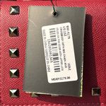 Badgley Mischka  Wine Gun Metal Studded Satchel Handbag w/ Crossbody NWT Photo 9