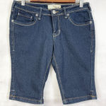 Hybrid & Company Shorts Juniors 7 Low Rise Bermuda Y2K Retro Stretch Denim Edgy Blue Size undefined Photo 0