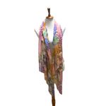 Boutique Leopard Print 100% Silk Scarf Pink One Size Photo 8