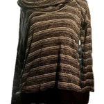 White House | Black Market  striped cowl neck long sleeve‎ top women’s medium Photo 0