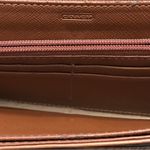 Coach Brown Leather Belt Buckle Large Wristlet Photo 5