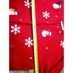 Vintage Crystal Kobe Knitted Christmas Sweater Cardigan Snowman Snowflakes Large Red Photo 8