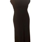 Sherri Hill  Black Open Back Formal Dress Size 2 Blue/White Sequin Trim Maxi Photo 0