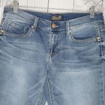 Seven 7 Roll Cuff Girlfriend Embroidered Medium Wash Stretch Capri Jeans NWOT Photo 2