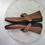 Natural Soul Naturalizer Leather Mary Jane Flats Womens 8 Brown Buckle Strap Photo 4