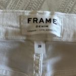 frame denim  Women’s Le Skinny de Jeanne White Stretch Ripped Jeans - Size 28 Photo 4